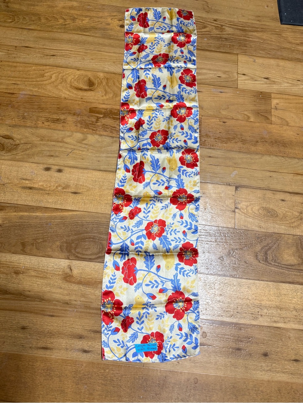 Floral Red & Blue scarf